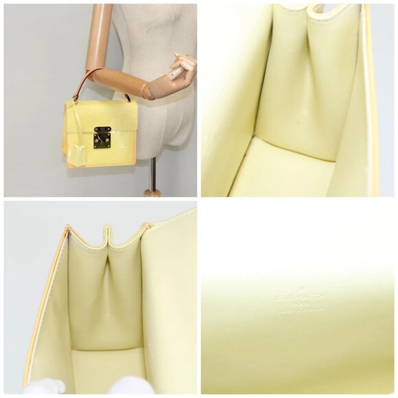 LOUIS VUITTON Monogram Vernis Spring Street Bag Lime Yellow - Picture 15 of 16